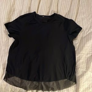 Black lulu lemon running shirt